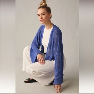 By Anthropologie Juillet Cropped Cardigan Sweater